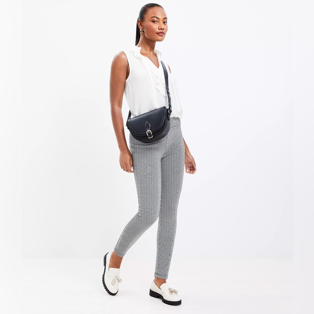 NWOT LOFT	Houndstooth leggings	Black/Ivory	M - Picture 3 of 6